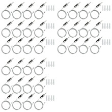 36 Ensembles X Kit de Câbles de Suspension Hexagonaux pour Garage, Chaînes de Suspension en Acier, Connecteur de Lumière en Nid D'Abeille, Câble
