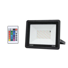 RGB LED Floodlight AC200-265V IP66 Outdoor Waterproof Spotlight Landscape Lighting for Garden, Patio, Yard 100W