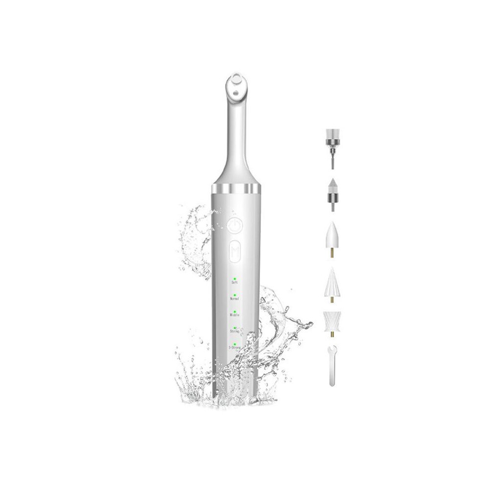 Saudism Light Teeth Polisher With 5 Brush Heads 5 Speed Modes And Led Ipx6 Waterproof Tooth Polishing Kit Teeth Cleaner Tools