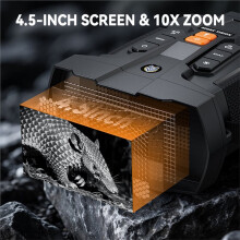 4.0Inch Screen 4K Night Vision Binoculars 10X Digital Zoom Telescope 5000mAh Infrared Night Vision Goggles for Camping