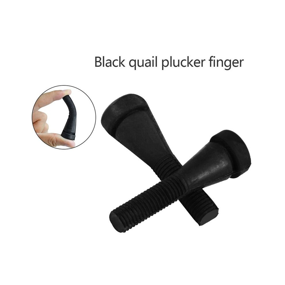 Saudism 50Pcs Chicken Plucker Fingers, Rubber Hair Removal Stick Poultry Feather Plucking Picker For Duck Quail Black