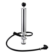 8inch Beer Keg Pump Keg Tap, D System Keg Party Pump for US Sankey, Kegerator Tap Stainless Steel Probe Coupler Beer Tap