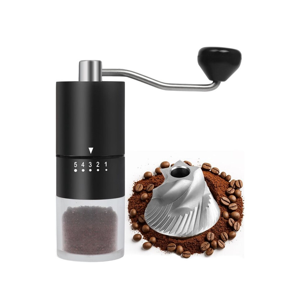 Saudism Manual Coffee Grinder With Ceramics Burr Press Hand Maker With Built-In Burr Coffee Bean Grinders