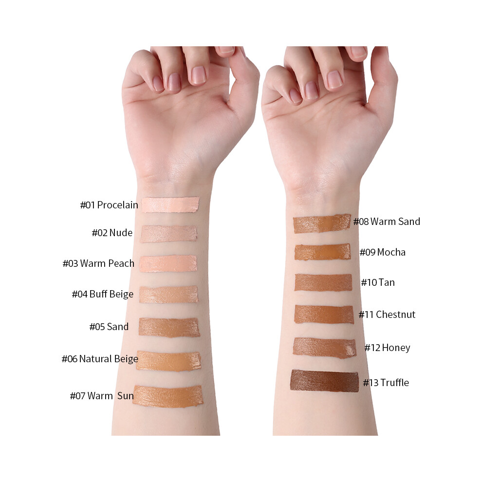 (#2) Langmanni 30ml Liquid Foundation Soft Matte Concealer 13 Colors Primer Base Professional Face Make up Foundation Contour Palette