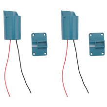 2X Adecuado para Adaptador 10,8-12 V Conector de Alimentación de Batería Soporte de Base Adaptador Con Conector de Cable 14 AWG