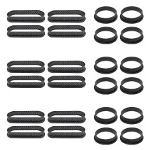 24 Pcs Round & Oval Tart Rings Heat-Resistant Perforated Cake Mousse Ring Non Stick Bakeware  Cake Mold Cake Rings