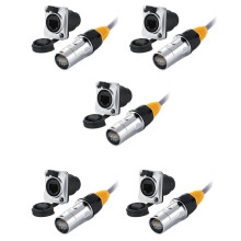 5X IP67 Network RJ45 Waterproof Connectors / Ethernet RJ45 Waterproof Plug + Waterproof Socket for Outdoor Ethernet