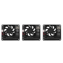 3X Argon Fläkthatt för Raspberry Pi 4/3 Kylfläkt med Mjukvarujusterbar Hastighet / 40 mm Stor Fläkt för Raspberry Pi4