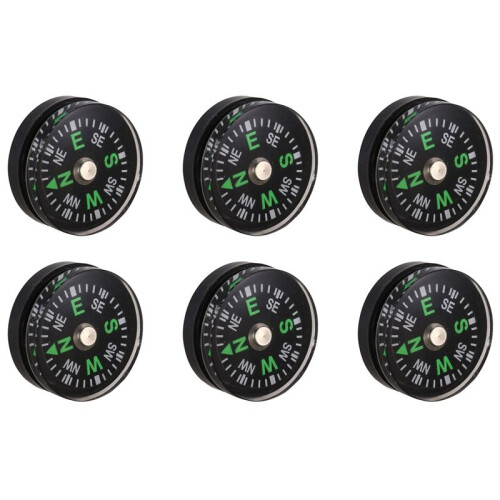 6X Oil Filled Button Compass - Ultra Compact 20mm -  SAS Survival Bushcraft