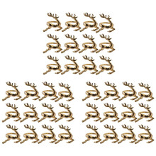 36Pcs Christmas Elk Deer Napkin Rings Gold Alloy Napkin Buckle Ring Holder Hotel Restaurant Wedding Party Decoration