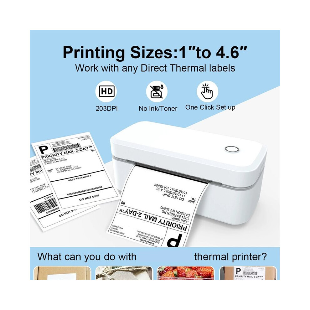 X4 Thermal Label Portable Printer For 4X6 Mailing Packages Printing & Automatic Label Recognition Eu Plug 6031190001953