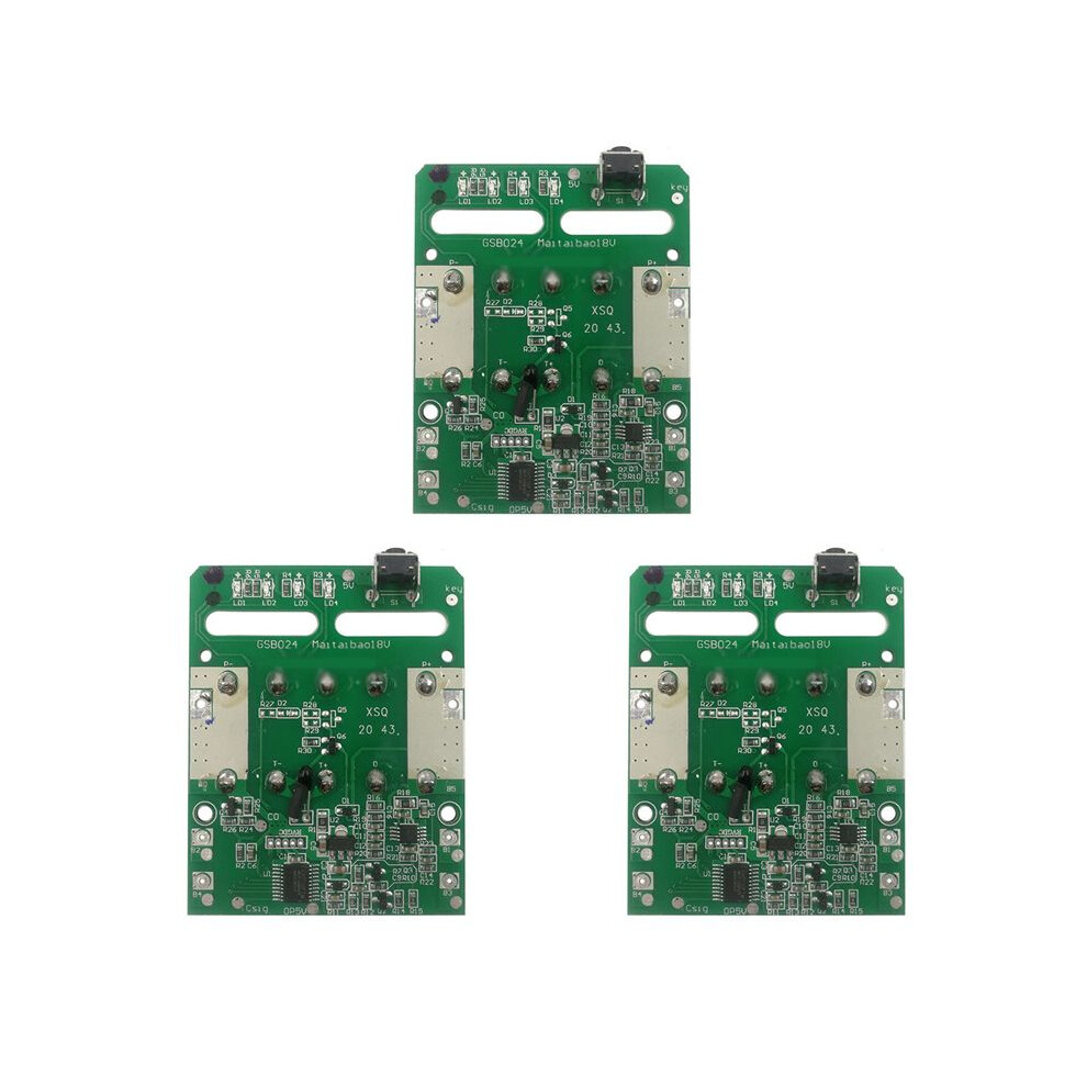 3Pcs Li-Ion Battery Charging Protection Circuit Board Pcb Board For 18V Lithium Battery Rack 6033314458469