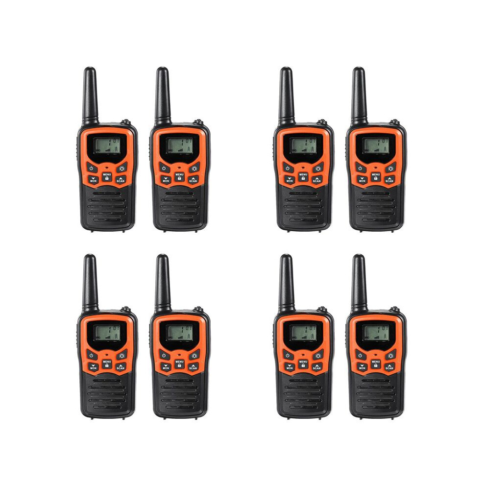 8Pcs Handheld Walkie Talkie Radio 22 Channels Set 10 Uhf 400-470 Mhz Dual Band Long Range Communication Transceiver 6031692408892