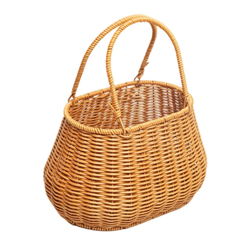 Eleganter handgewebter Picknickkorb mit Griff zur-Ovaler Korb