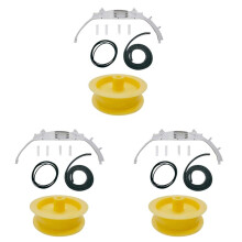 3X WE49X20697 Trocknerlagersatz WE3M26 Oberes Lager WE9M30 Trommelfilz WE12M29 Riemen WE1M1067 Lagergleiter WE12X83