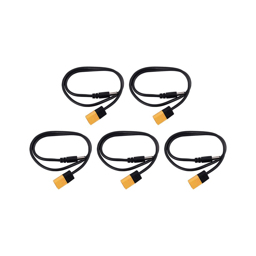 5X For Rc Xt60 Male To Dc5525 Male Power Cable For Ts100 Electronic Soldering Iron 6034080201464