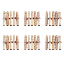30 Pcs Gold Tone Brass Straight Hose Connector Joiner