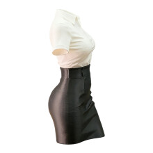 Moderne 3D-gedruckte berufstätige Frau Statue Bürodame Uniform