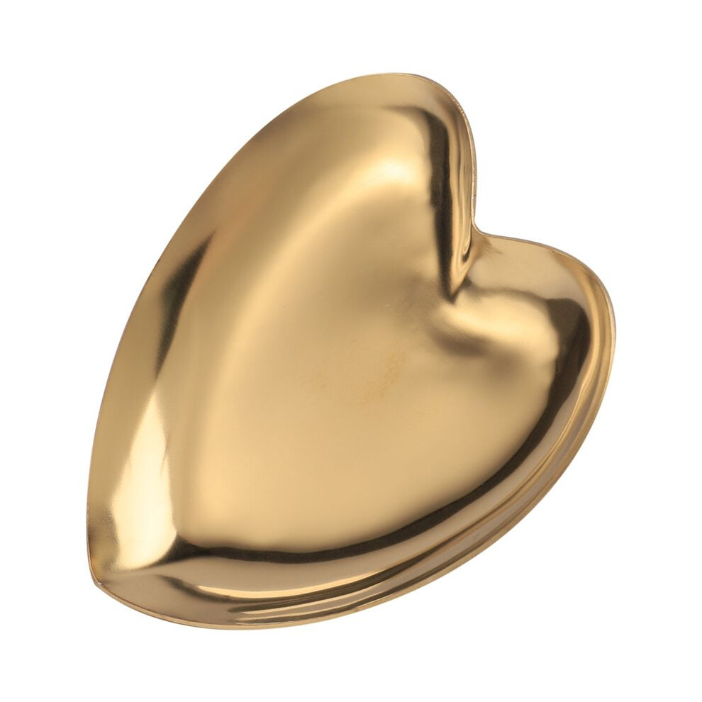 10X Heart Shaped Jewelry Serving Plate Metal Tray Storage Arrange Fruit Tray Home Gold