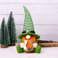 4X St Patricks Day Decorations - St Patricks Day Decor Gnome Plush Green Irish Leprechaun Doll Leprechaun Figurine