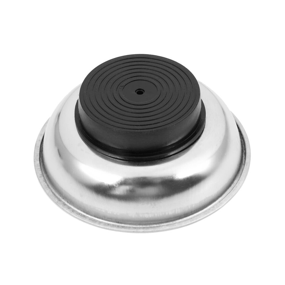 5X Circle Stainless Steel Magnetic Parts Bowl Tool Tray Nuts Bolts Screws Part Tray Magnetic Parts Plate Silver 3 Inches 6031002893363