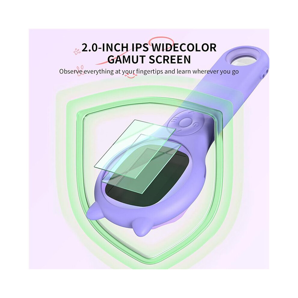 2X Microscope for Kids - Portable Handheld Magnifying Glass Digital Microscope for Kids Educational Science Toys