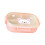 Multi Compartment Plastic Lunch Box Portable Detachable-Pink 1