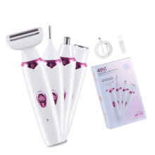 Épilateur électrique femmes tondeuse à cheveux rasoir à-Blanc