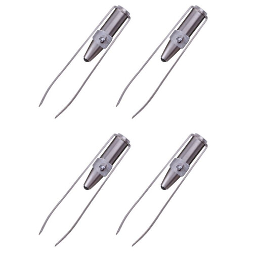 4X RVS Wimpers Wenkbrauwpincet + LED-Licht