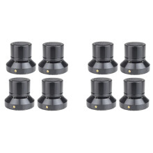 8X Speaker Isolation Stand Lead Alloy Adjustable Tray Pad Ceramic Foot Speaker Stand Isolation Feet Spike Black