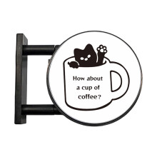 Artistic Coffee Theme Fridge Magnet With Soft Glow For Dark-B