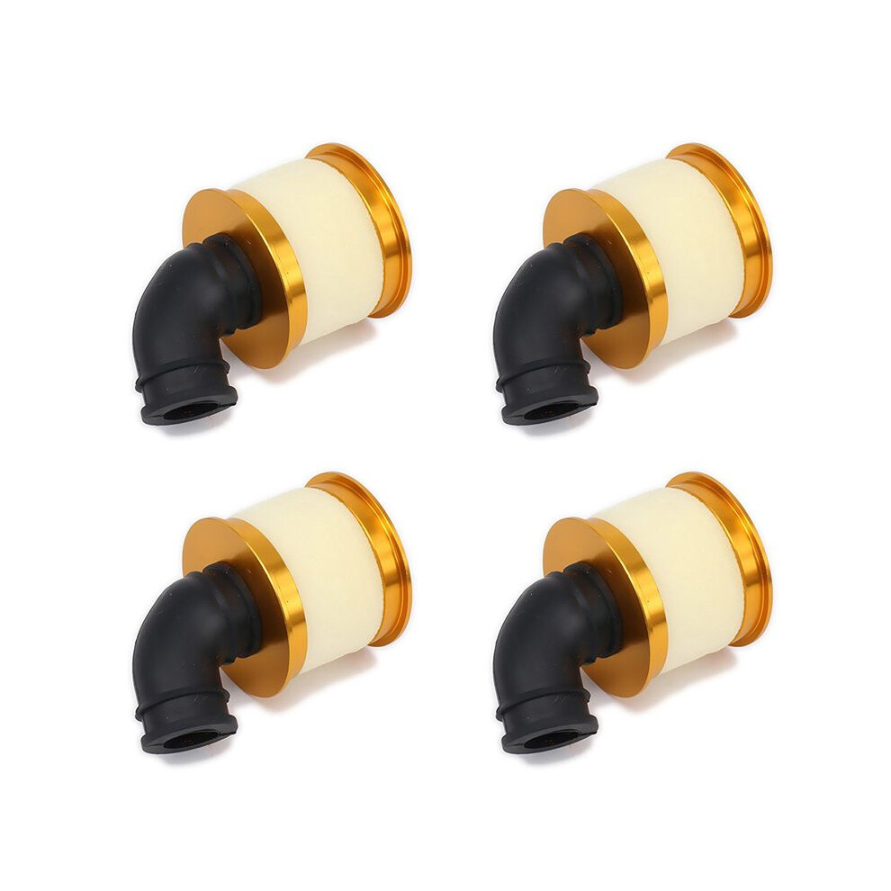 4X Air Filter Sponge Open Alloy Aluminum 04104 For 1/10 Rc Hobby Model Nitro Car, Gold 6031002858379