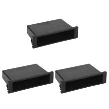 3X Universal Car Double 1 Din Dash Cup Holder Storage Box Plastic for Stereo Radio