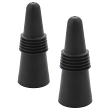 Wine Stoppers (Set of 10), Silicone Wine Bottle Stopper and Beverage Bottle Stoppers, Black