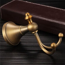 2X Double Coat Hooks, Antique Brass Towel Hook, Wall Mount Wall Hooks for Hanging, Towel Hooks for Coat