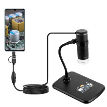Digital Microscope 50X-1000X Magnification Portable Handheld USB Microscope with Flexible Stand for Tablet PC