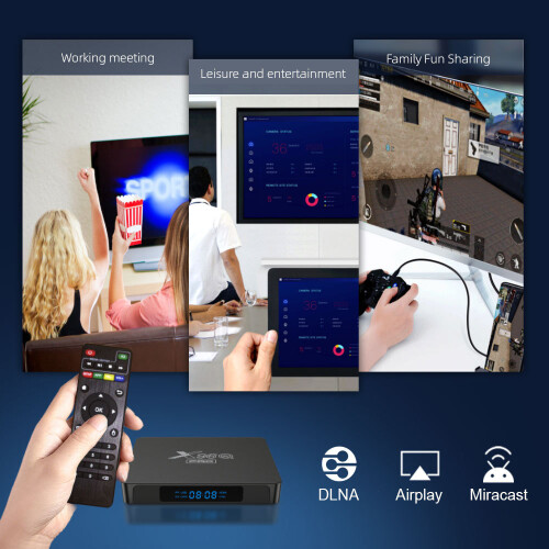 (US plug) Upgraded X96Q Pro Smart Android 10 TV Box Quad Core 4K HD Stream Player 2