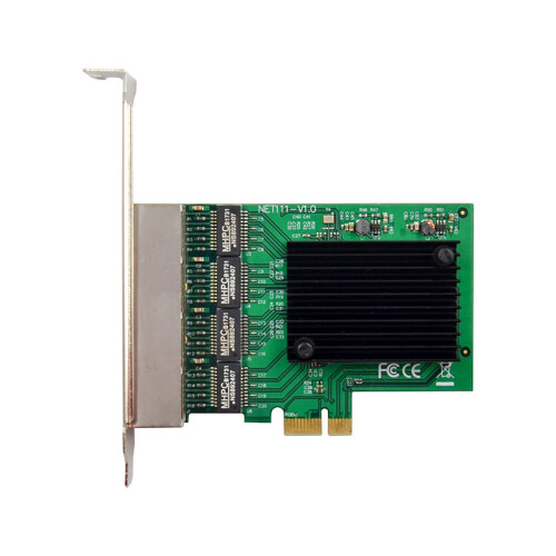 PCIe x1 RTL8111F 4-port Gigabit Ethernet Server Network Interface 100/1000Mbps 1