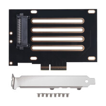 U.2 SFF-8639 to PCI-E 3.0 Riser Card, NVMe SSD Adapter Card U.2 SFF-8639 to PCIe X4/X8/X16 for High-Speed Servers