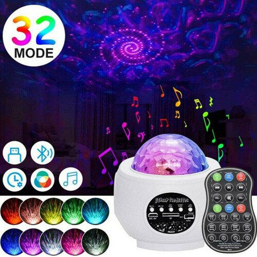 Ocean Wave LED Starry Star Projector Night Light Bluetooth Speaker Sound Control Projection Lamp 1