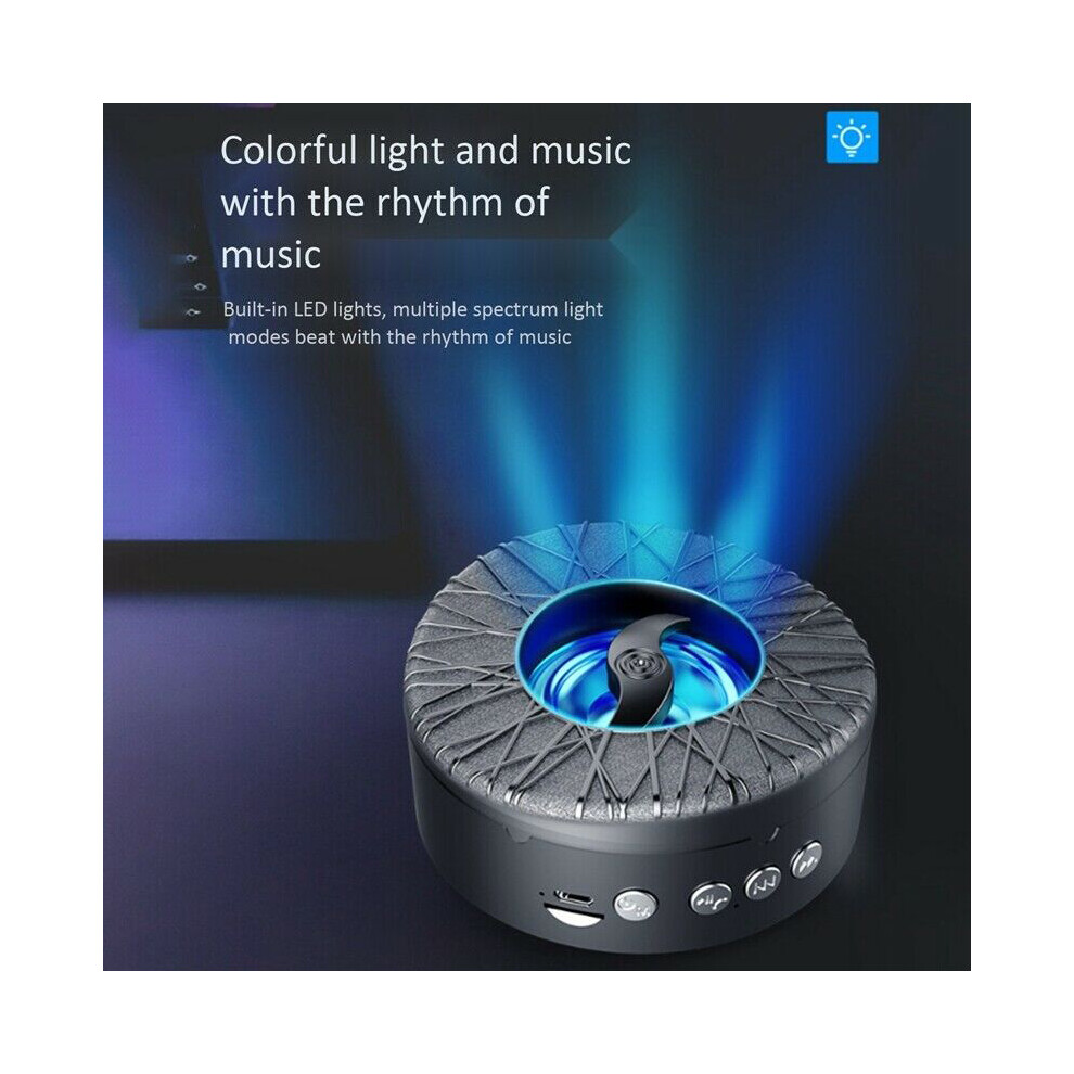 (Black) Portable Intelligent Bluetooth Speaker Wireless Subwoofer Stereo Surround Black 110691402080