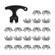 21 lots de pointes de chaussures de Golf ergonomiques, vis-gris