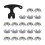 21 lots de pointes de chaussures de Golf ergonomiques, vis-gris 1