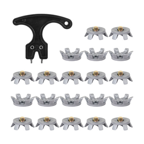 21 lots de pointes de chaussures de Golf ergonomiques, vis-gris