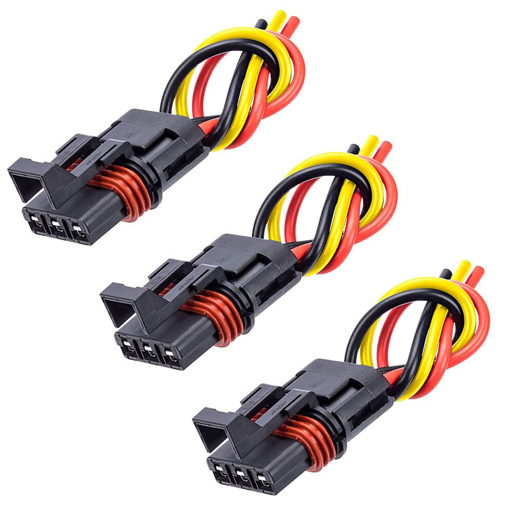 3Pcs Pulse Power Plug Connector Pigtail Connector Power Harness For Ranger Xp1000 & Rzr Rs1 & General 2018 -2021 4711815657247