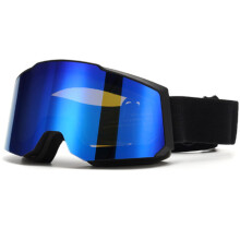 Texture en plastique de lunettes de sports-cadre noir col bleu