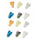 12Pcs Guitar Finger Picks Replacement Plectrums Picks Flat-B 1