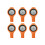 6Pcs Portable Compasses Watches Adjustable Strap-orange color 1