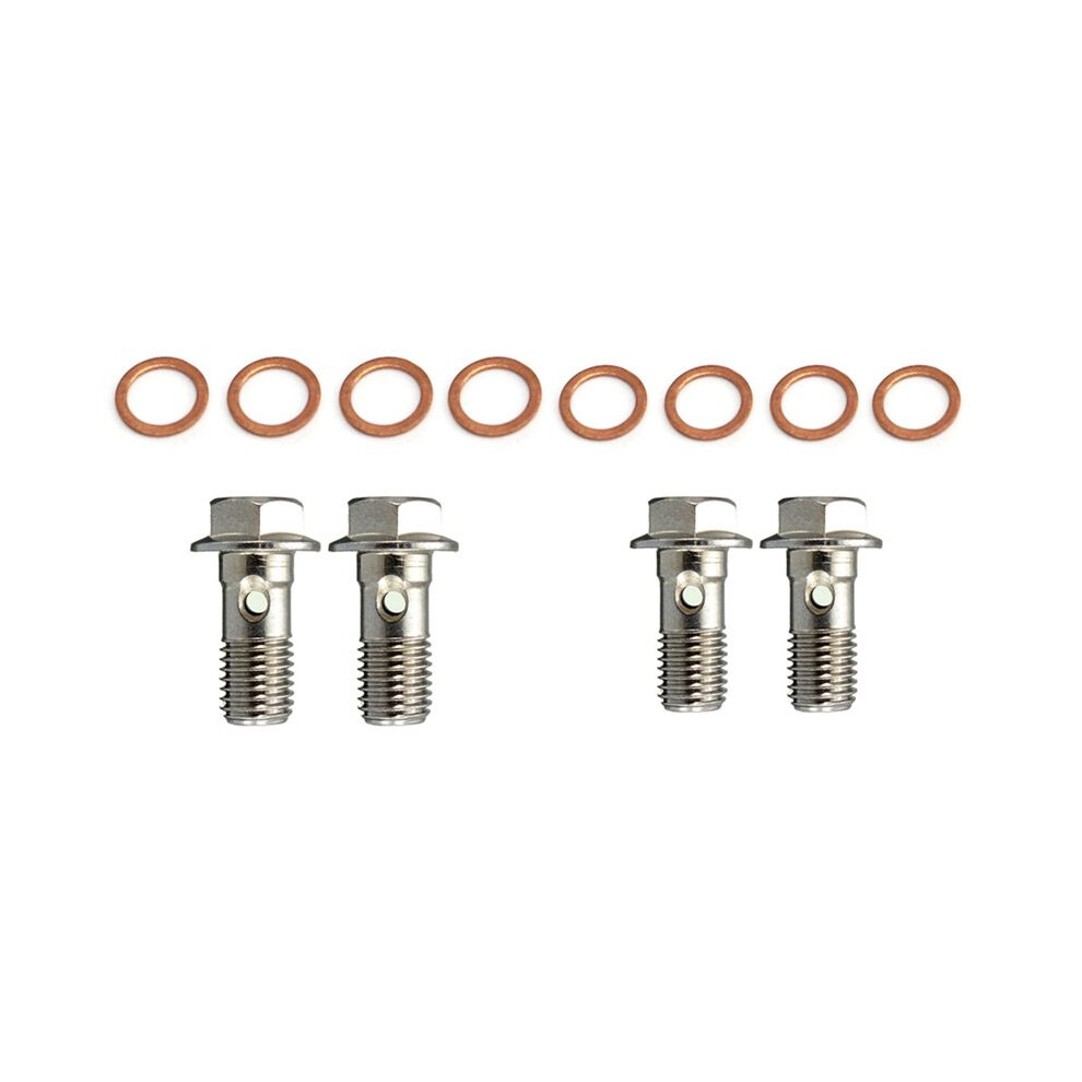 4X Stainless M10 X 1.25 Banjo Bolts Brake Master Cylinder Screw Brake Hose Caliper Bolt Hydraulic Clutch Screw 4714120375059