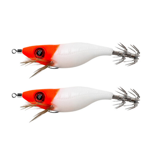 Tintenfisch-Jig-Angelköder mit Garnelen-Designs zum-Typ 007
